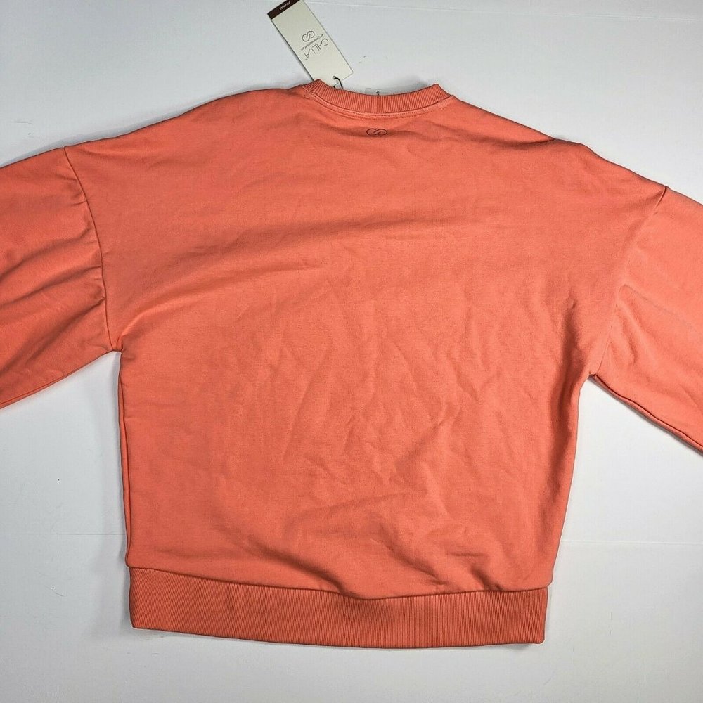 Calia Drop Shoulder Sweatshirt Women's French Terry Pullover Warm Guava WAX12179 - Picture 3 of 10